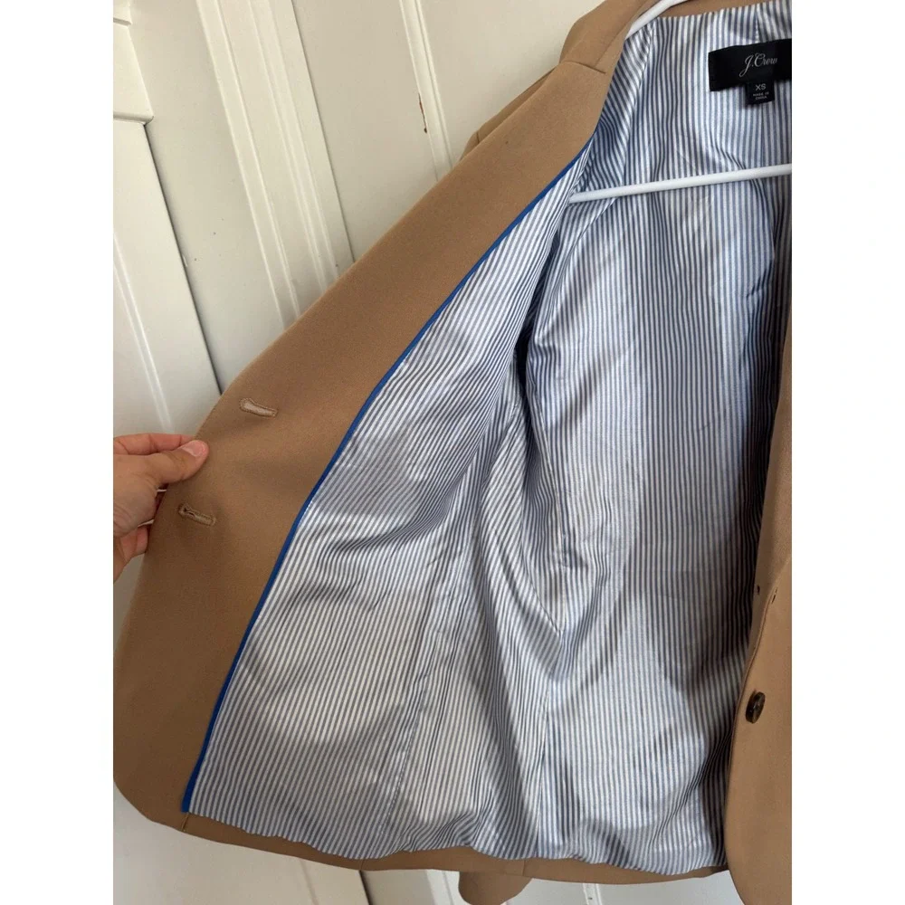 J.Crew women's tan Schoolboy blazer size XS
